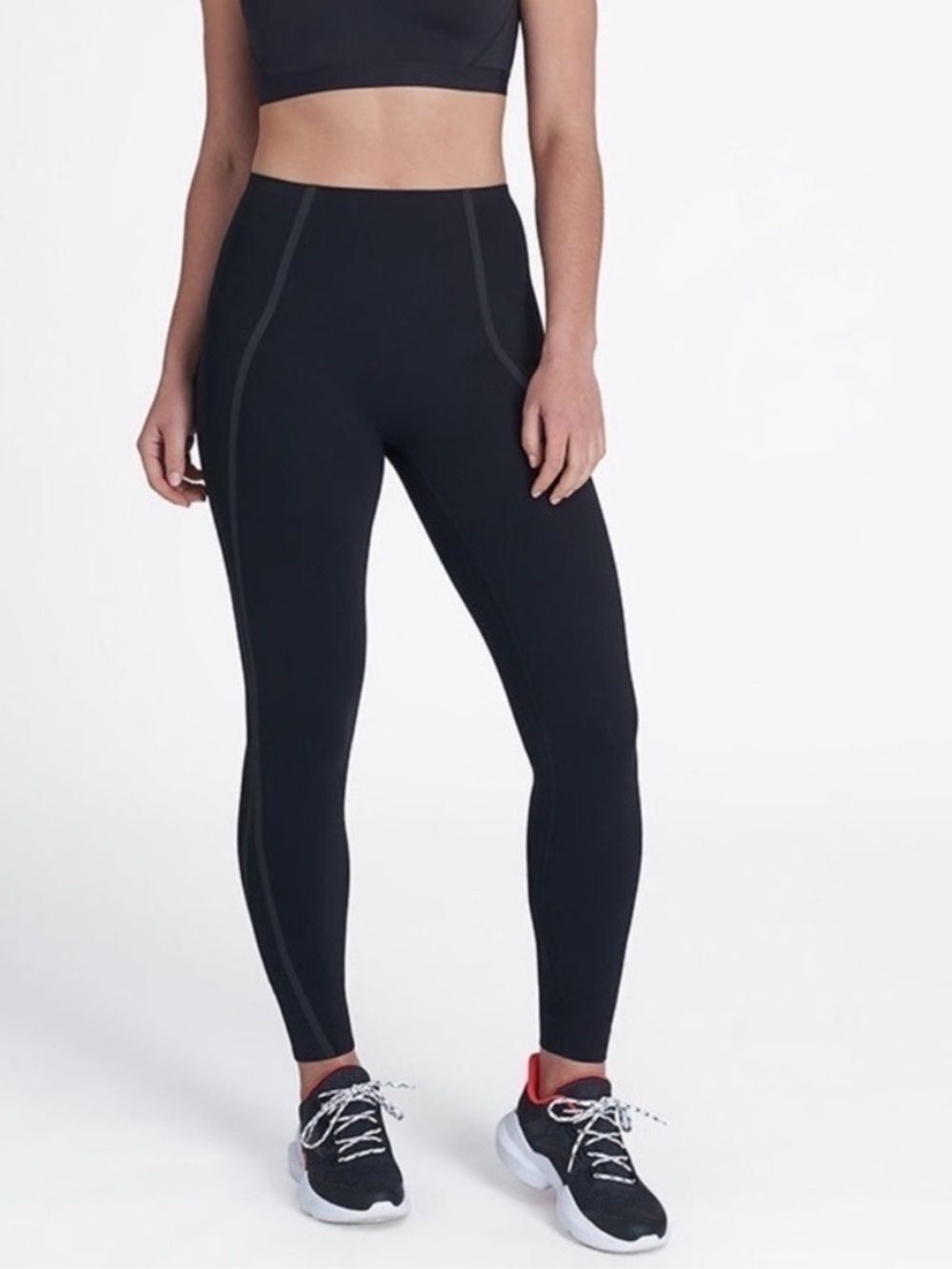 Spanx Every Wear Active Mesh Contour Legging Black Womens Medium